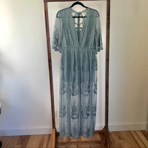 wishlist lace maxi dress